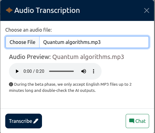 Upload Audio File